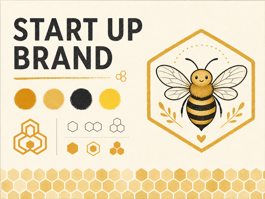 Start Up Brand bee-themed brand concept for Family Fun Guide