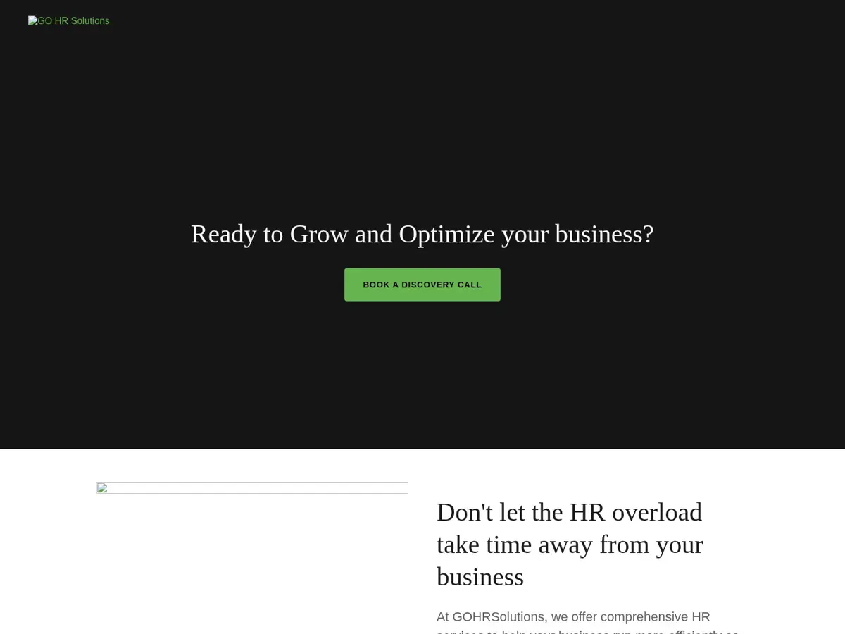 Archived GOHRSolutions website view