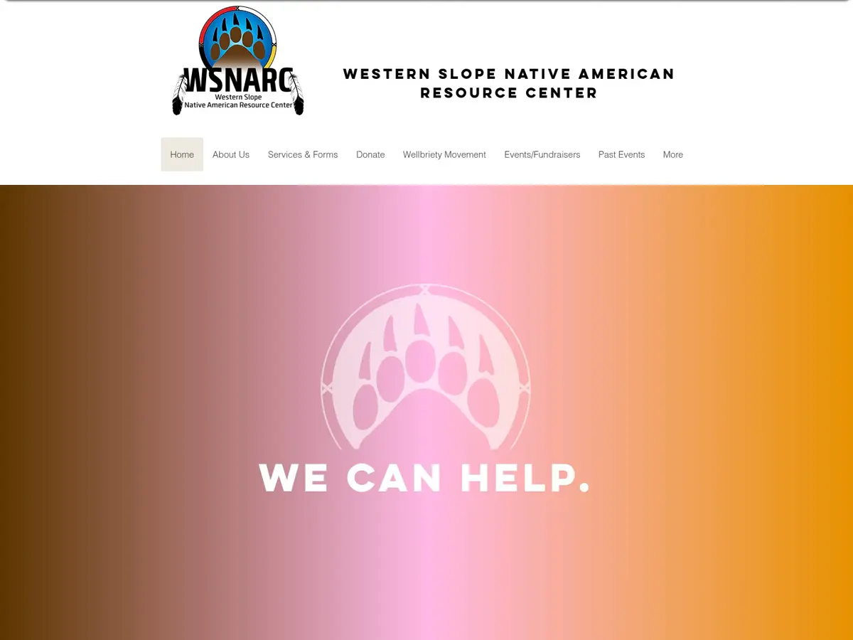 Archived Western Slope Native American Resource Center website view